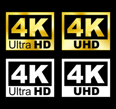4K resolution icon. Graphic template. Vector