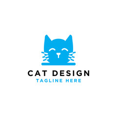 Logo design vector template for cats