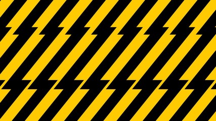 yellow striped attention sign and lightning spark simple shape element pattern geometric old style light background bright wallpaper retro vintage illustration