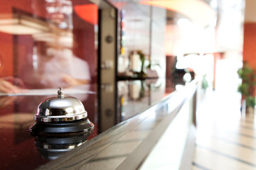Service bell at an hotel reception