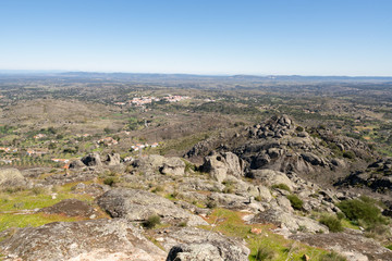 Fototapeta na wymiar Landscape mountains around Marvao in Alentejo, Portugal