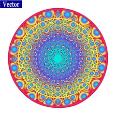round mandala pattern with gradient and shine inside