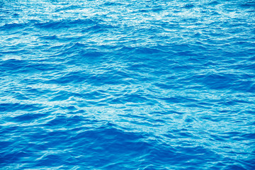 Blue waves of sea, water natural background