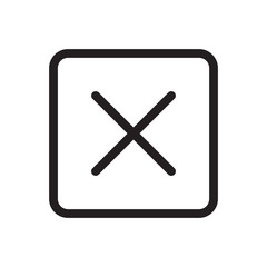 Obraz premium Close Mark Icon Vector Illustration