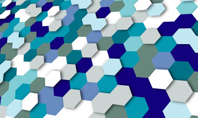 Modern abstract background with hexagon or polygon elements. Background with retro colors for posters, banners and landing page websites.