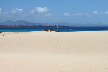 Corralejo beach in Fuerteventura, Spain