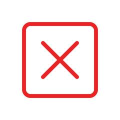 Obraz premium Close Mark Icon Vector Illustration