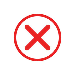 Obraz premium Close Mark Icon Vector Illustration