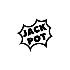 Jack Pot Casino Game Flat Vector Icon