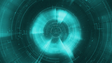 Abstract Technology Circle Backdrop