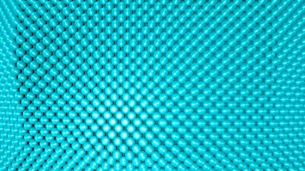 Bright colorful, dynamic and shiny solid spheres floating in a wavy background.