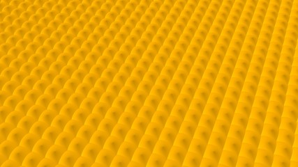 Bright colorful, dynamic and shiny solid spheres floating in a wavy background.