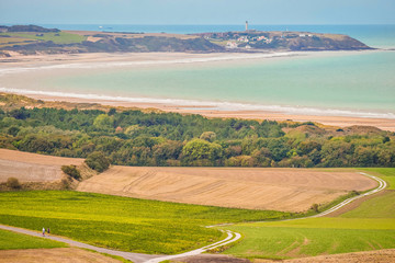 Fototapeta na wymiar Beautiful landscape of the coast in the north of France