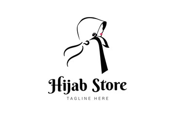 Obraz premium Muslimah Hijab logo template