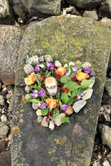 funeral flowers arrangement, burial at sea