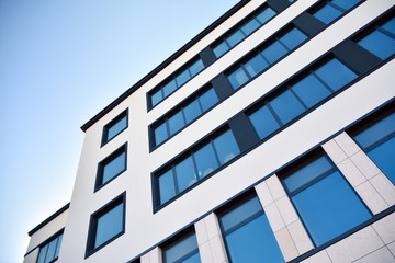 Fragment of new business center building