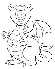 loud laughing cartoon dragon