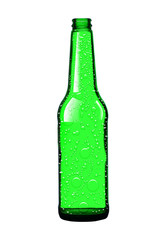 empty green beer bottle