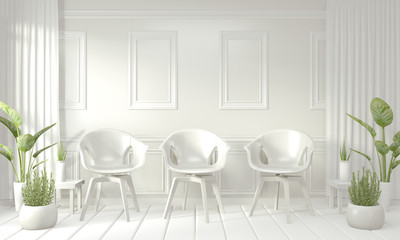 Empty room interior design.3D rendering