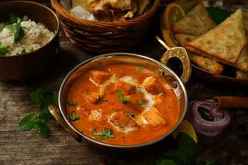 Paneer Butter Masala with Rot i- Diwali special Indian vegetarian meal