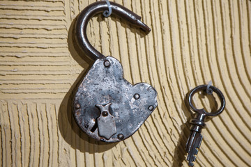 Old barn lock and keys