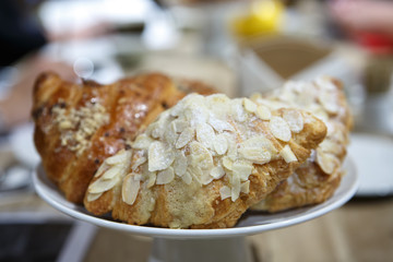 Dish with fresh pastries