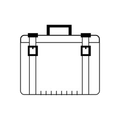 briefcase accessory icon, flat design