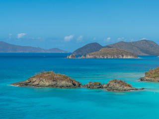 View of Trunk Bay, the landmark beach of St. John