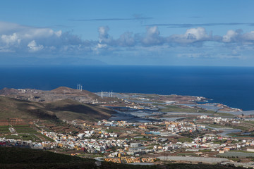 pueblo de Gran Canaria desde la montaña