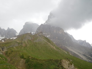mountains and clouds