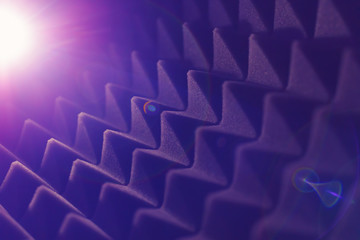 Obraz premium acoustic foam pyramid abstract background with glow light