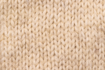 Close-up of a piece of knit fabric