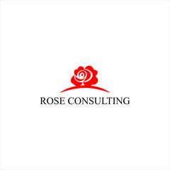 Rose Consulting logo design, stock, vector image