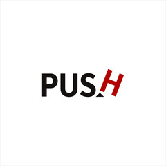 Smart logo and typography for push  logo designs