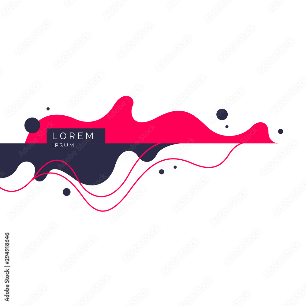 Aufkleber trendy abstract background. composition of amorphous forms and lines.