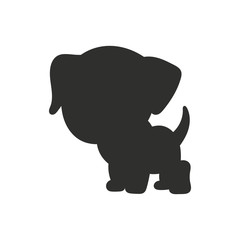 Black silhouette. Vector illustration isolated on white background. Design element. Template for your design, books, stickers, posters, cards, clothes.