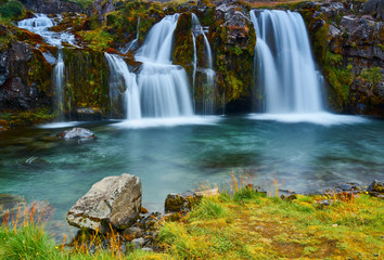 Obraz premium Waterfall in Kirkjufellsfoss