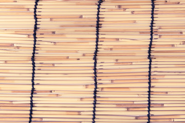 Bamboo blind texture background, vintage filter