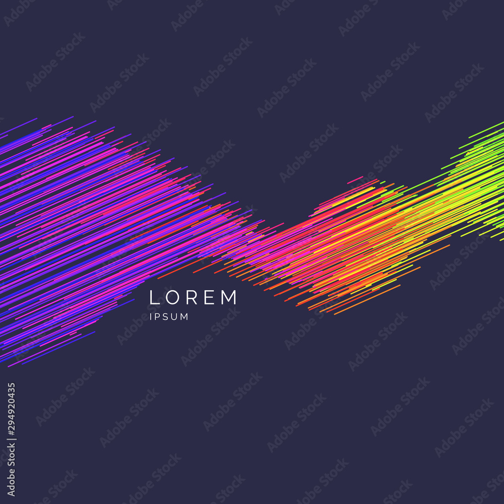 Poster abstract background with dynamic lines. colored poster for design. vector illustration