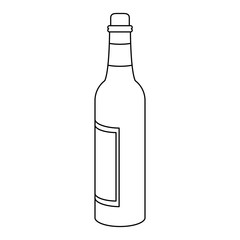 bottles of wine icon. flat design