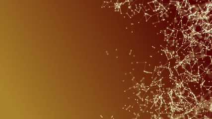 Abstract background motion transformation of empty copy space with plexus pattern of future innovation technology digital business concept with line network for decentralize communication connection