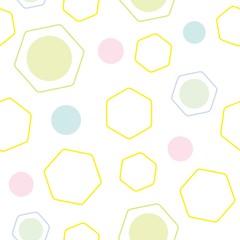 Colorful modern shapes seamless vector pattern