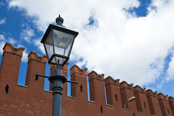 old street lamp on the roof