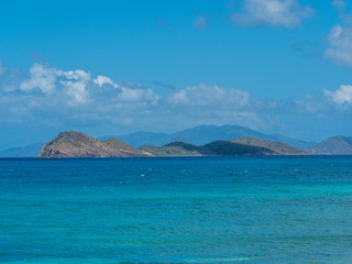 Panorama of Caribbean Sea and Virgin Islands