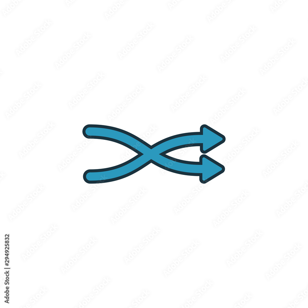 Poster random icon. outline filled creative elemet from audio buttons icons collection. premium random icon