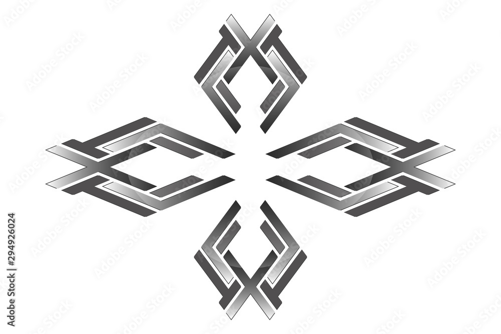 Poster abstract decorative element from lines.