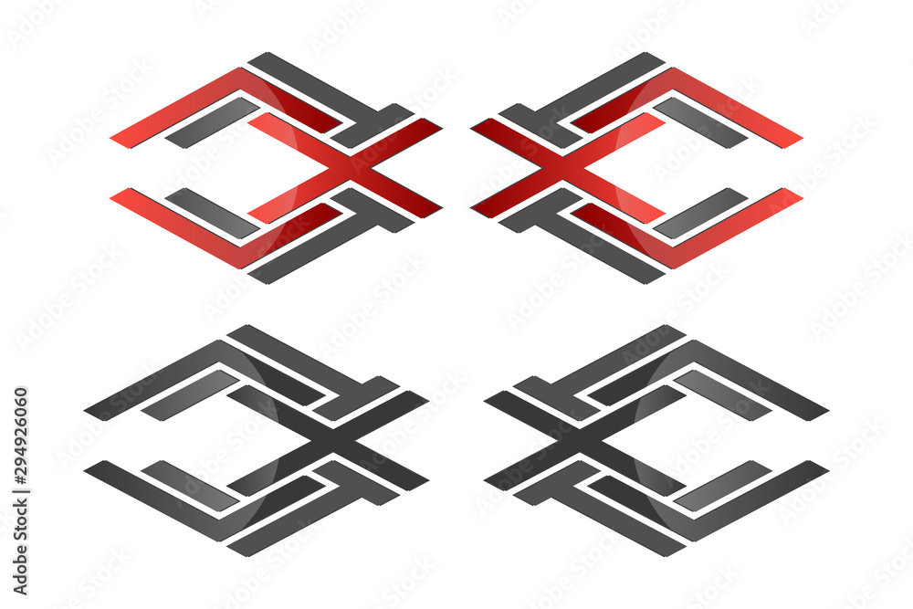 Poster abstract decorative element from lines.