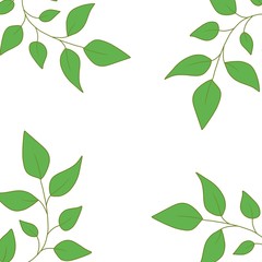This is a frame with branches and green leaves. Could be used for flyers, postcard, banners, wedding decorations.
