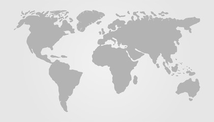 Fototapeta na wymiar Gray World Map Vector Illustration Design