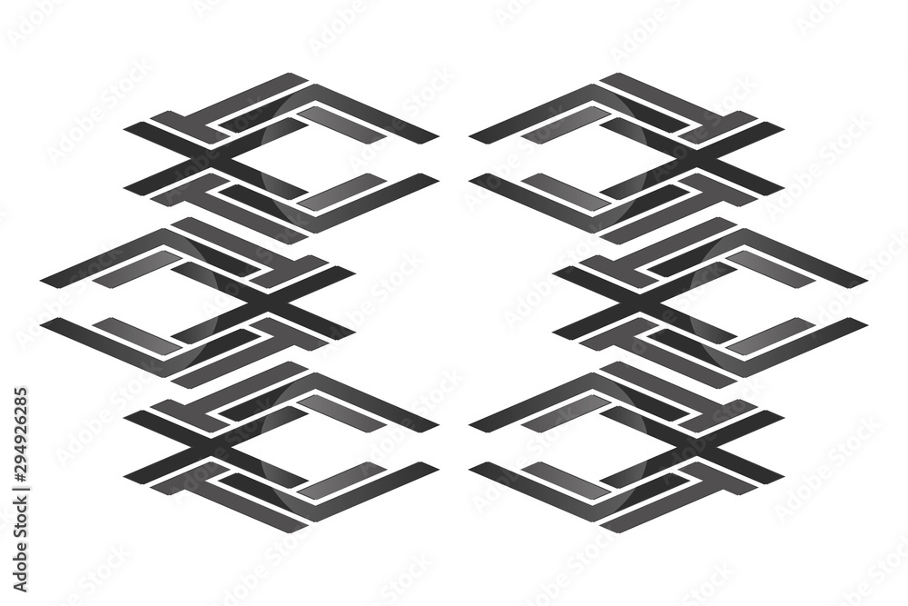 Poster abstract decorative element from lines.
